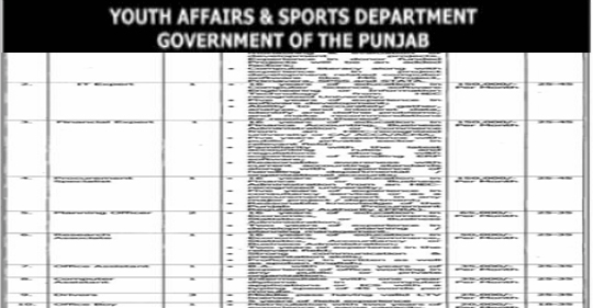 Punjab Youth Affairs and Sports Department Jobs 2020