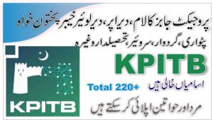 KPITB Jobs latest 2021 Swat Kalam Dir Project